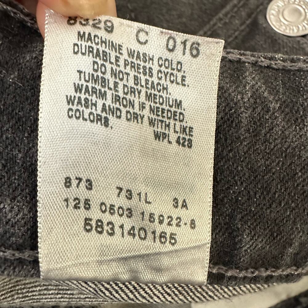 Levis Womens size 12 Calvary Charcoal Black Boot Cut Denim Jeans Flap Pockets - Picture 8 of 10
